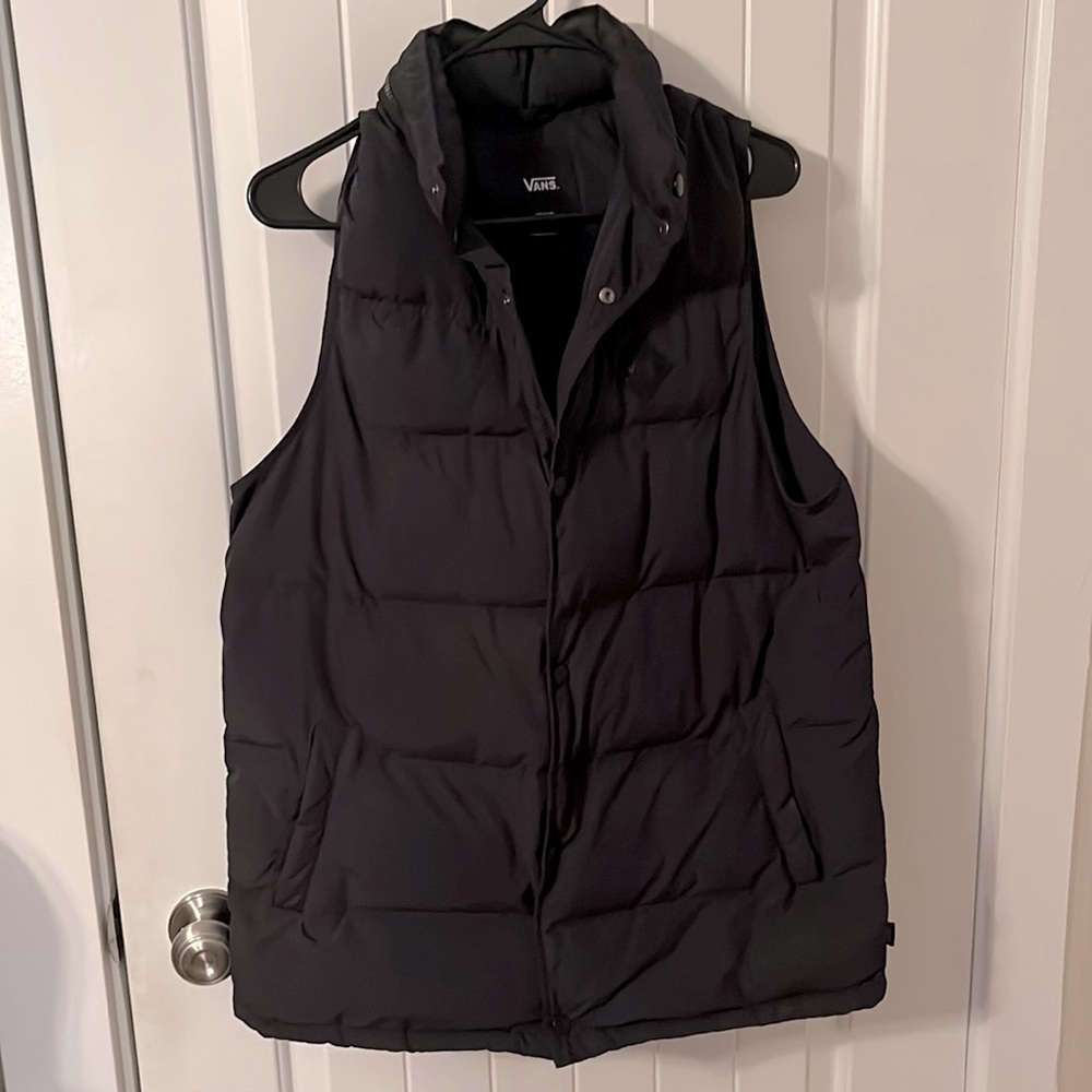 Vans puffer vest size med mens